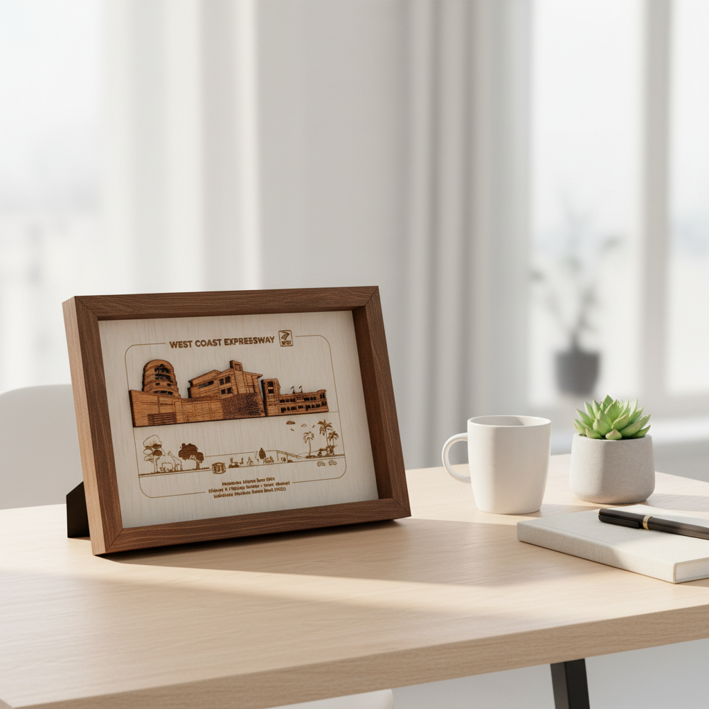 Frame Stand Art Double Layer on table