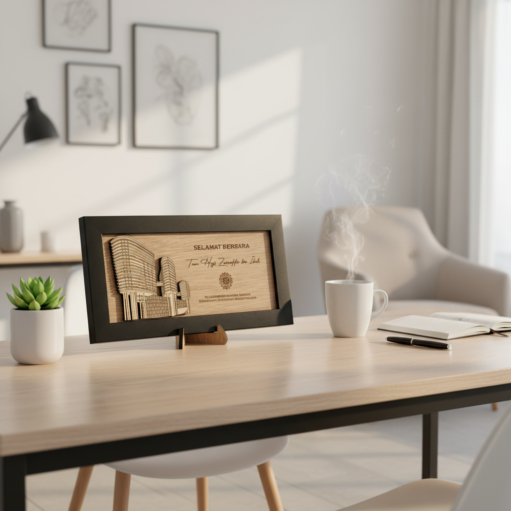 Frame Table Stand Art in Contemporary Setting