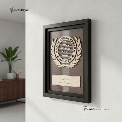 Frame Wall Art Double Layer Polyester A3 on Wall