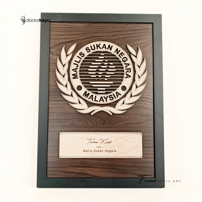 Frame Wall Art Double Layer Polyester A3 by doctorkayu