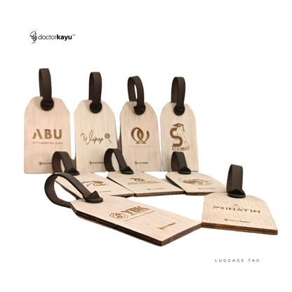 Luggage Tag Wooden 5cm x 10cm by WoozPluz