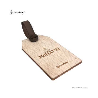 Luggage Tag Wooden 5cm x 10cm by WoozPluz