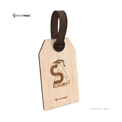 Luggage Tag Wooden 5cm x 10cm by WoozPluz