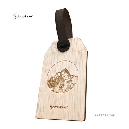 Luggage Tag Wooden 5cm x 10cm by WoozPluz