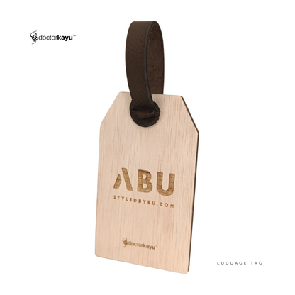Luggage Tag Wooden 5cm x 10cm by WoozPluz