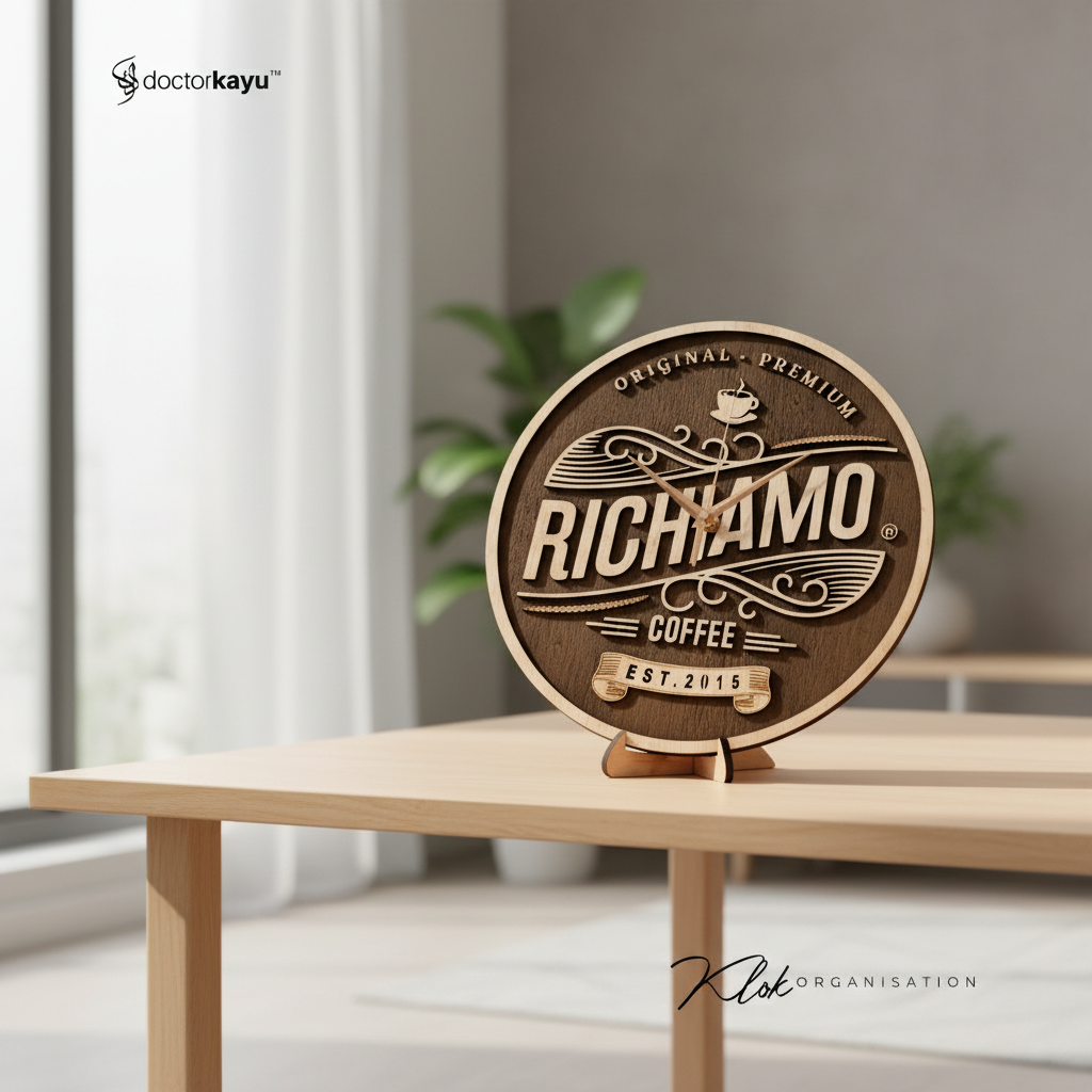 Organisation Wall Clock on Table