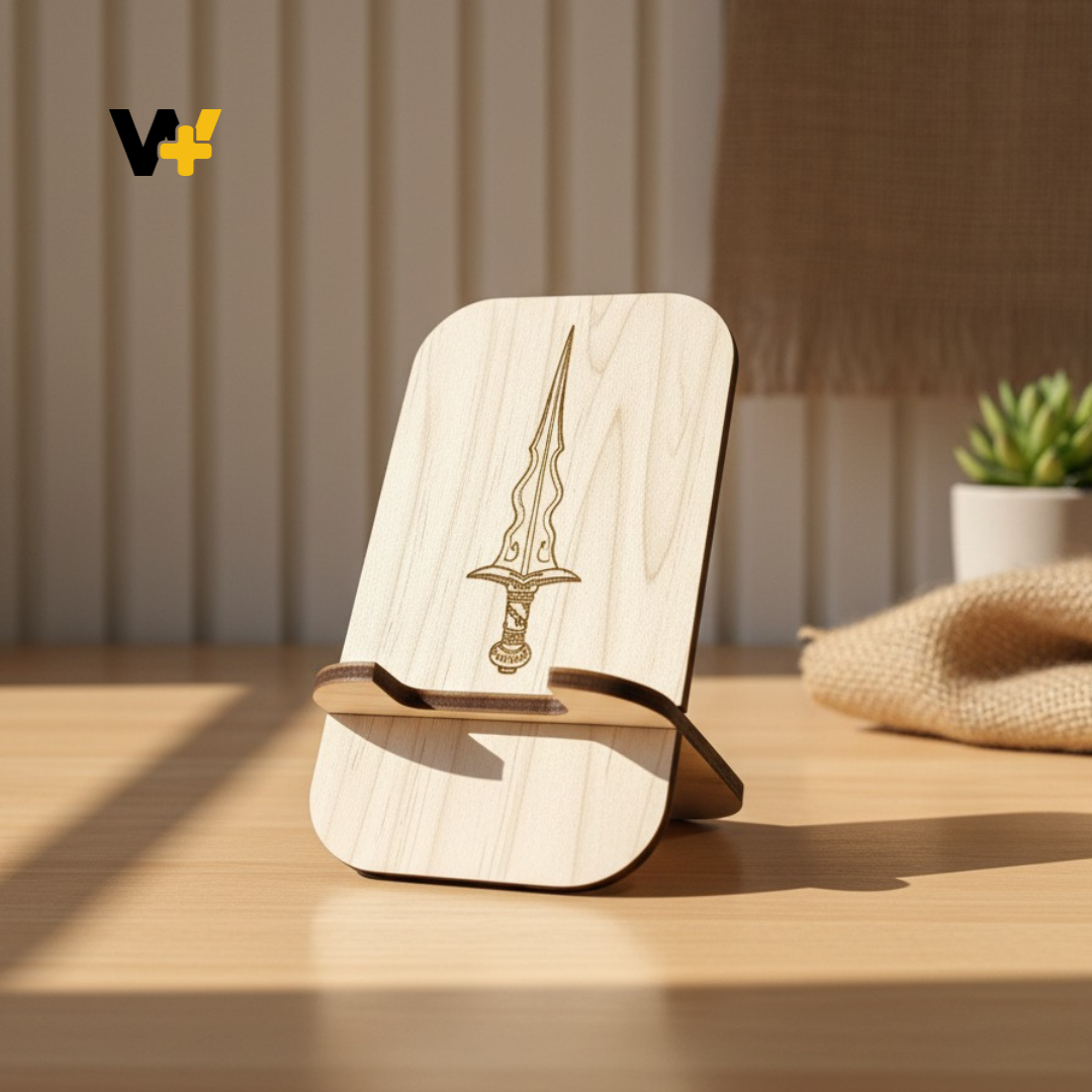 Phone Stand X Wooden 15cm x 8cm by WoozPluz