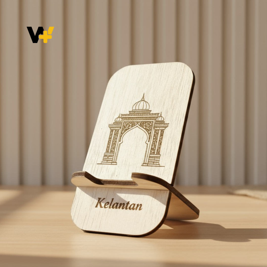 Phone Stand X Wooden 15cm x 8cm by WoozPluz