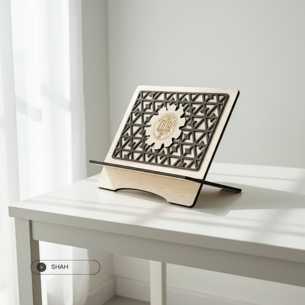 Rehal Bookstand Shah on Table - Empty