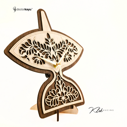 Wau Kucing Wall Clock 30cm x 30cm by doctorkayu